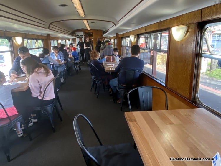 Pancake Train Margate carriage and seating