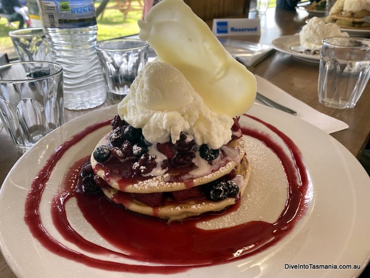 Pancake Train Margate berry pancakes