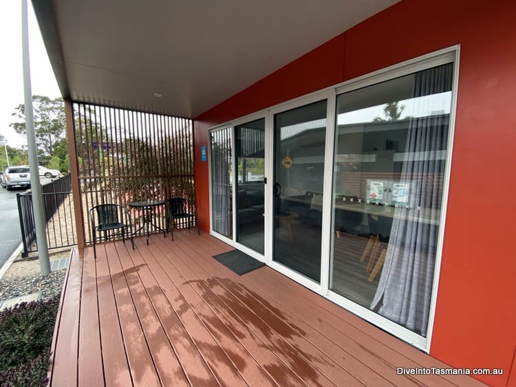 NRMA St Helens Waterfront Holiday Park park cabin deck