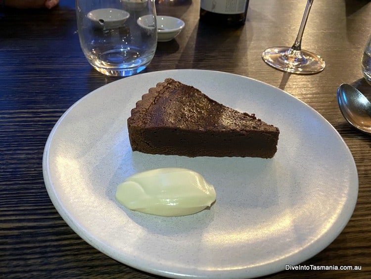 dessert at Pumphouse Point dinner