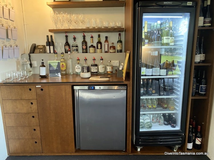 Pumphouse Point honesty bar