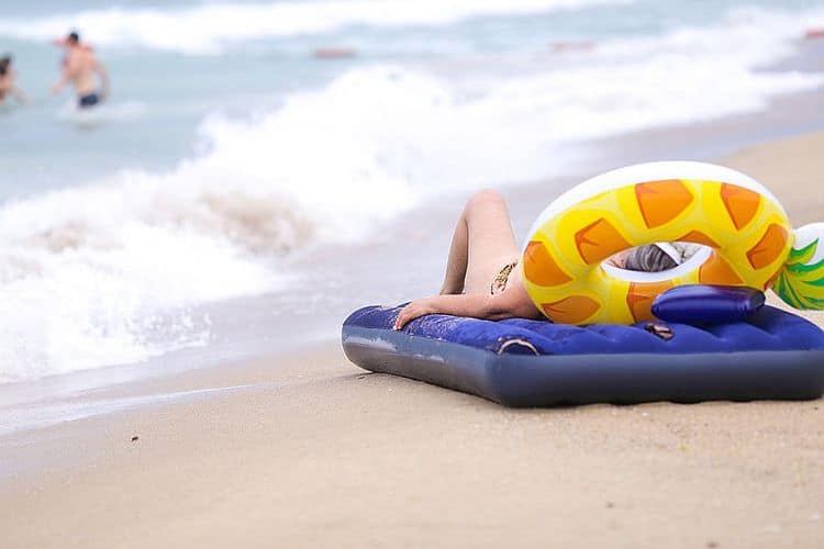 Inflatable Mattress On The Beach